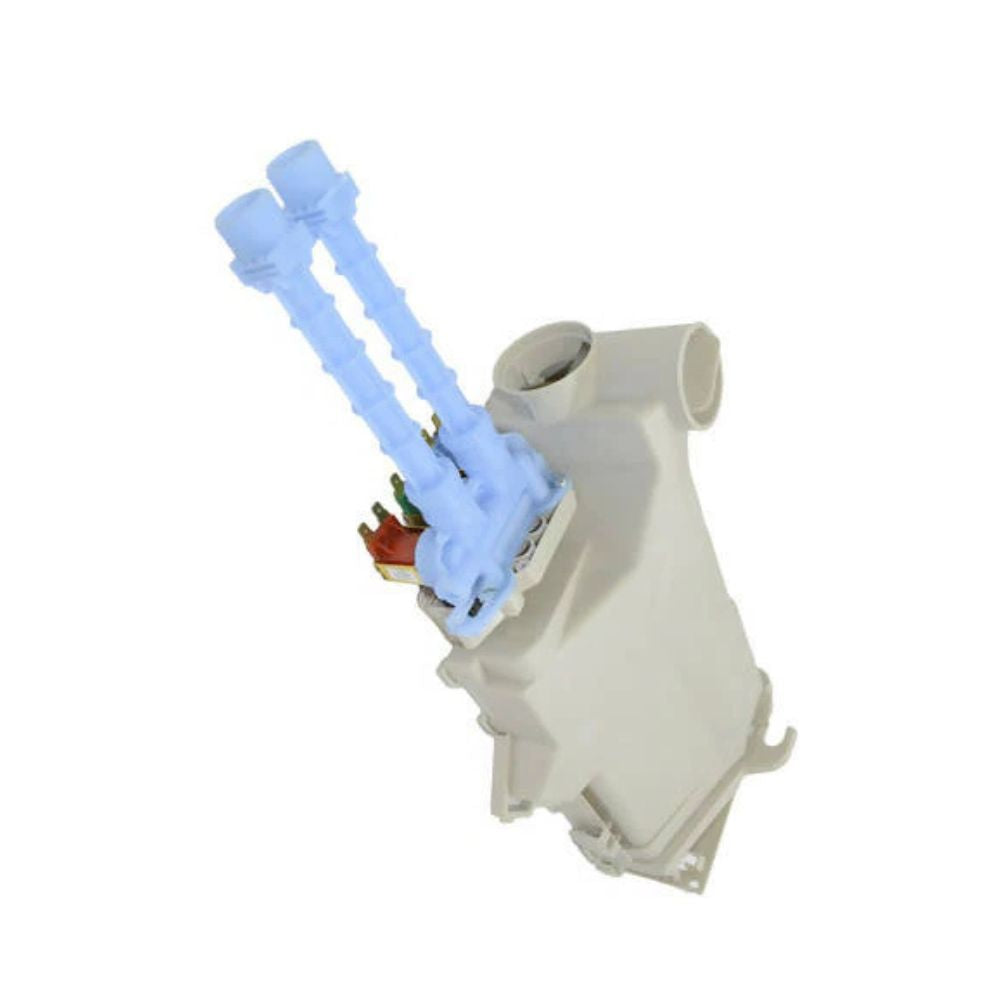 Frigidaire 134409320 Washer Detergent Dispenser Housing & Water Valve OEM Replaces 134409310