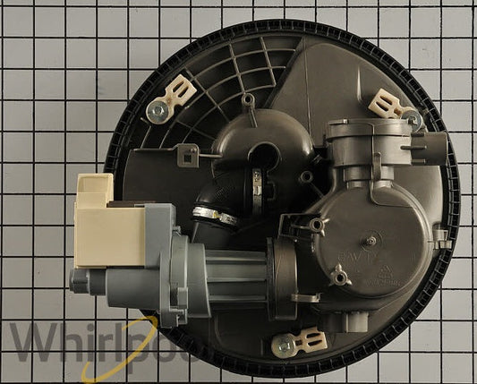 Whirlpool Dishwasher Circulation Pump/Motor Assembly OEM -W11025157, Replaces: W10837401 W11184516 4461513 AP6038754 PS11770231 EAP11770231 PD00037202