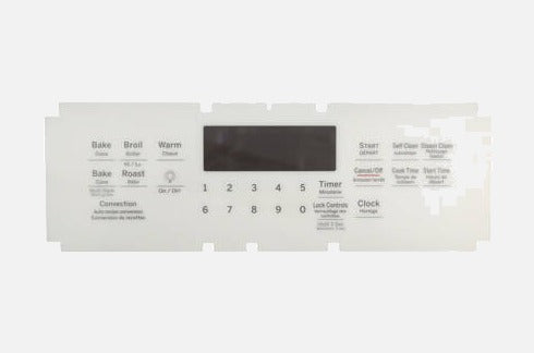 GE WS01F09123 Range /Oven Range Oven Control Overlay