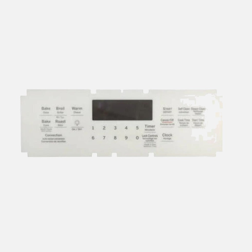 GE WS01F09123 Range /Oven Range Oven Control Overlay