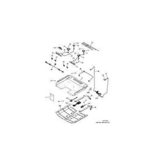 GE WS01L11286 Range Upper Manifold Panel OEM Replaces WB36X20590