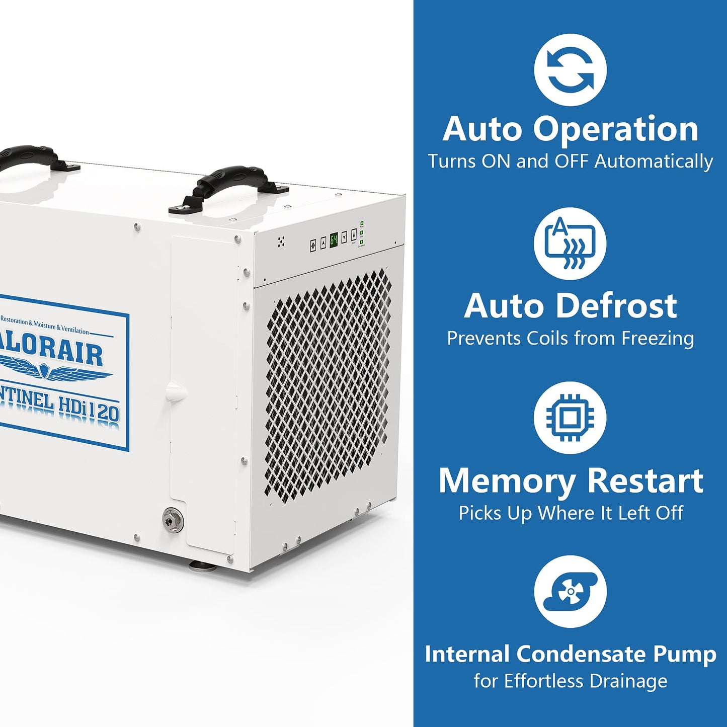 AlorAir Sentinel HDi120 Commercial Dehumidifier with Pump, 235 Pints Whole Homes Dehumidifier for Crawl Spaces, Basements, up to 3,300 sq. ft. 5 Years Warranty, cETL, Optional Remote Monitoring AlorAir
