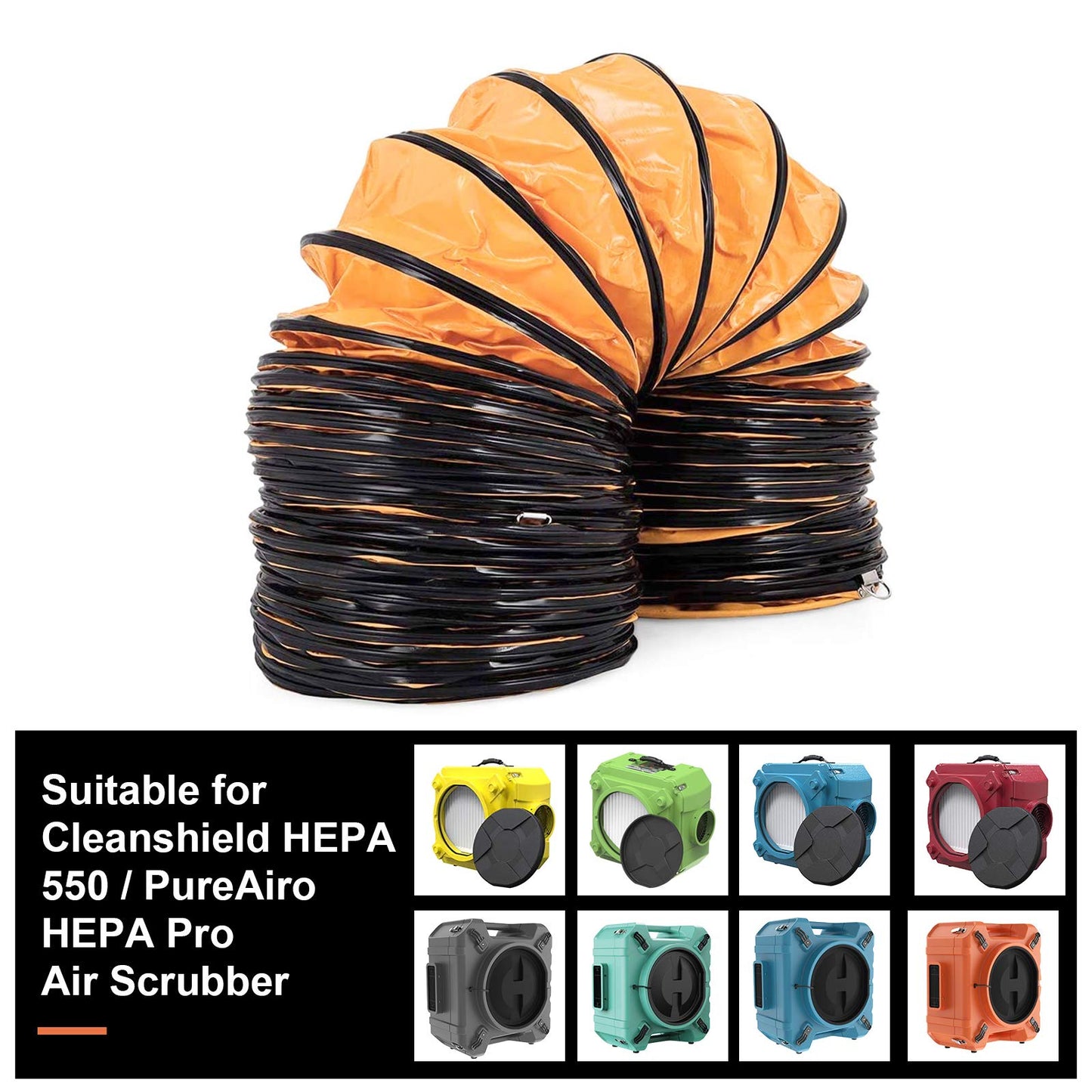 AlorAir® PVC Flexible Duct Hose for CleanShield HEPA 550 Air Scrubber AlorAir