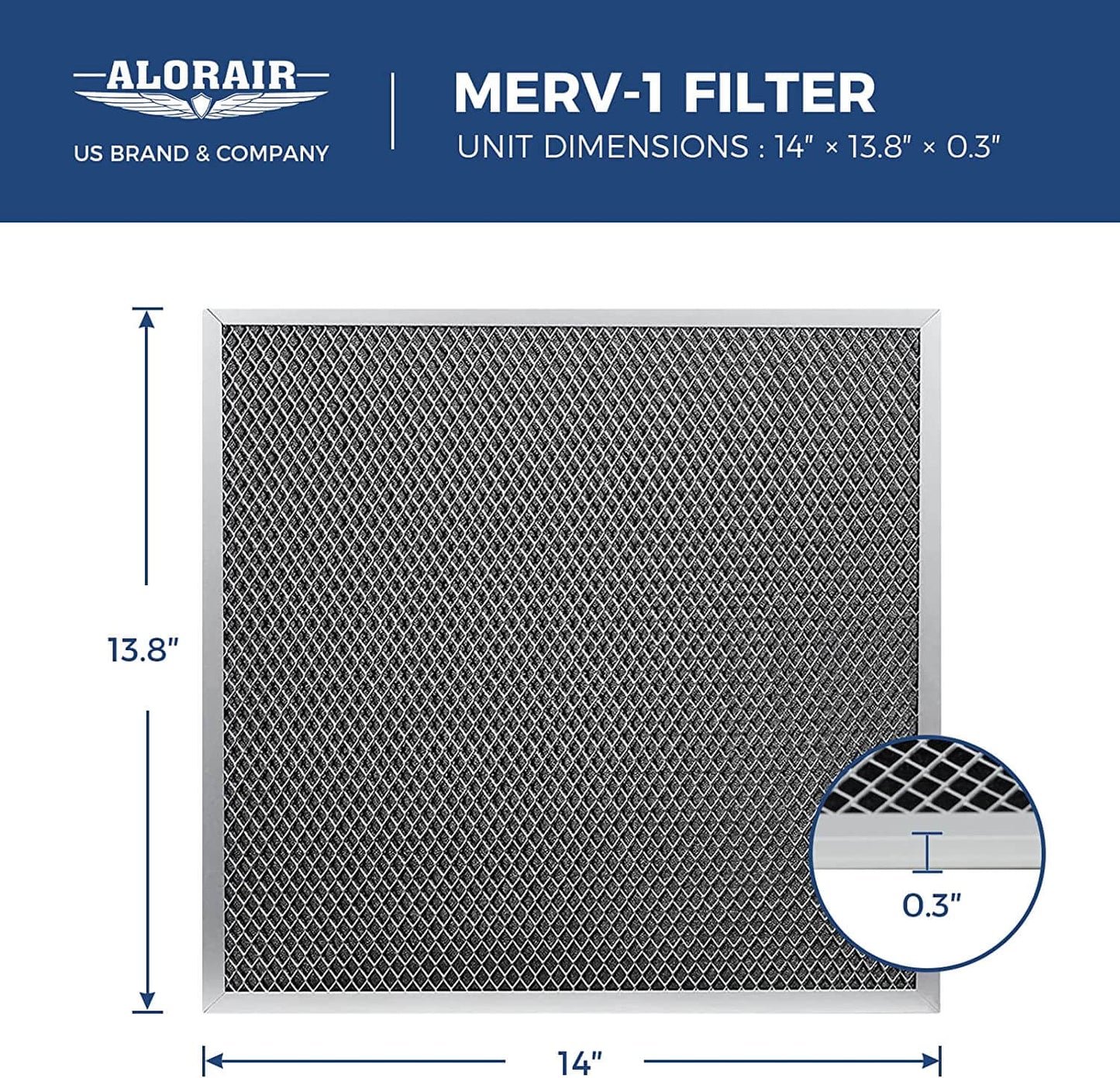 AlorAir® 3-Pack MERV-1 Filter for Whole House Dehumidifier Sentinel HDi100, HDi120 AlorAir