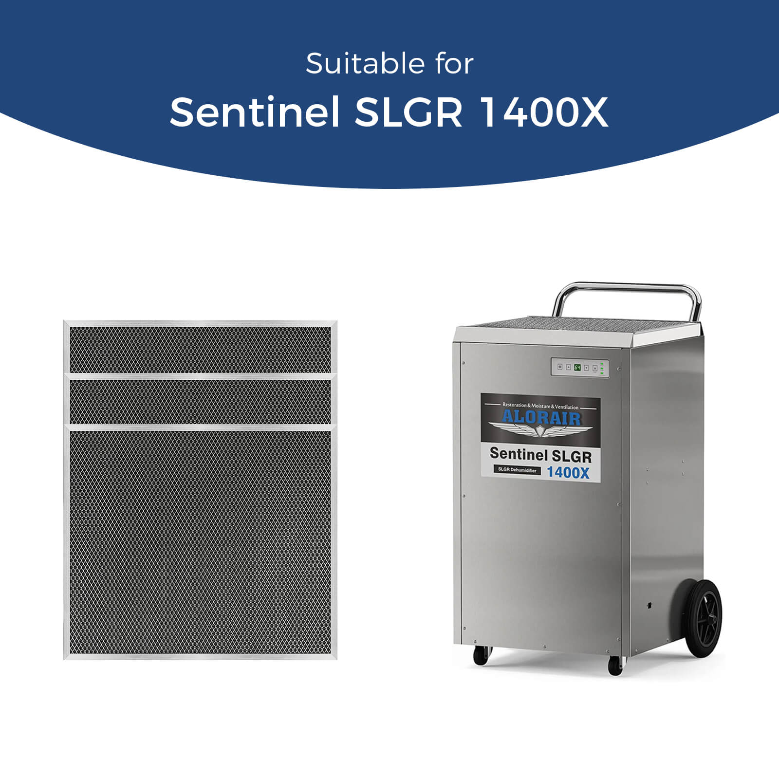 AlorAir® 3-Pack MERV-1 Filter for Commercial Dehumidifier Sentinel SLGR 1400X AlorAir