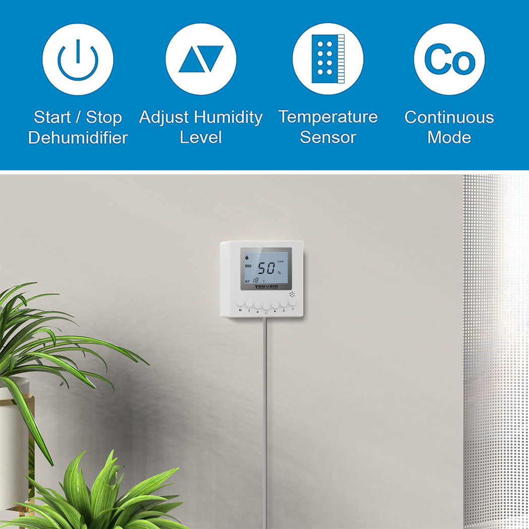 TooVem Remote Controller for Digital Humidity, Temperature, Adapt the Humidity Level of Basement Dehumidifier AlorAir