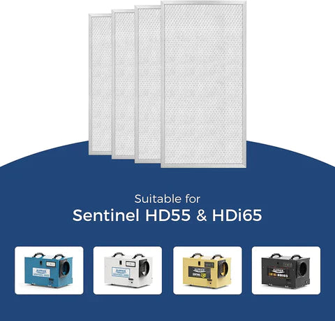 AlorAir® 4 Pack MERV-8 Filter for Basement Dehumidifiers Sentinel HD55/HDi65 AlorAir