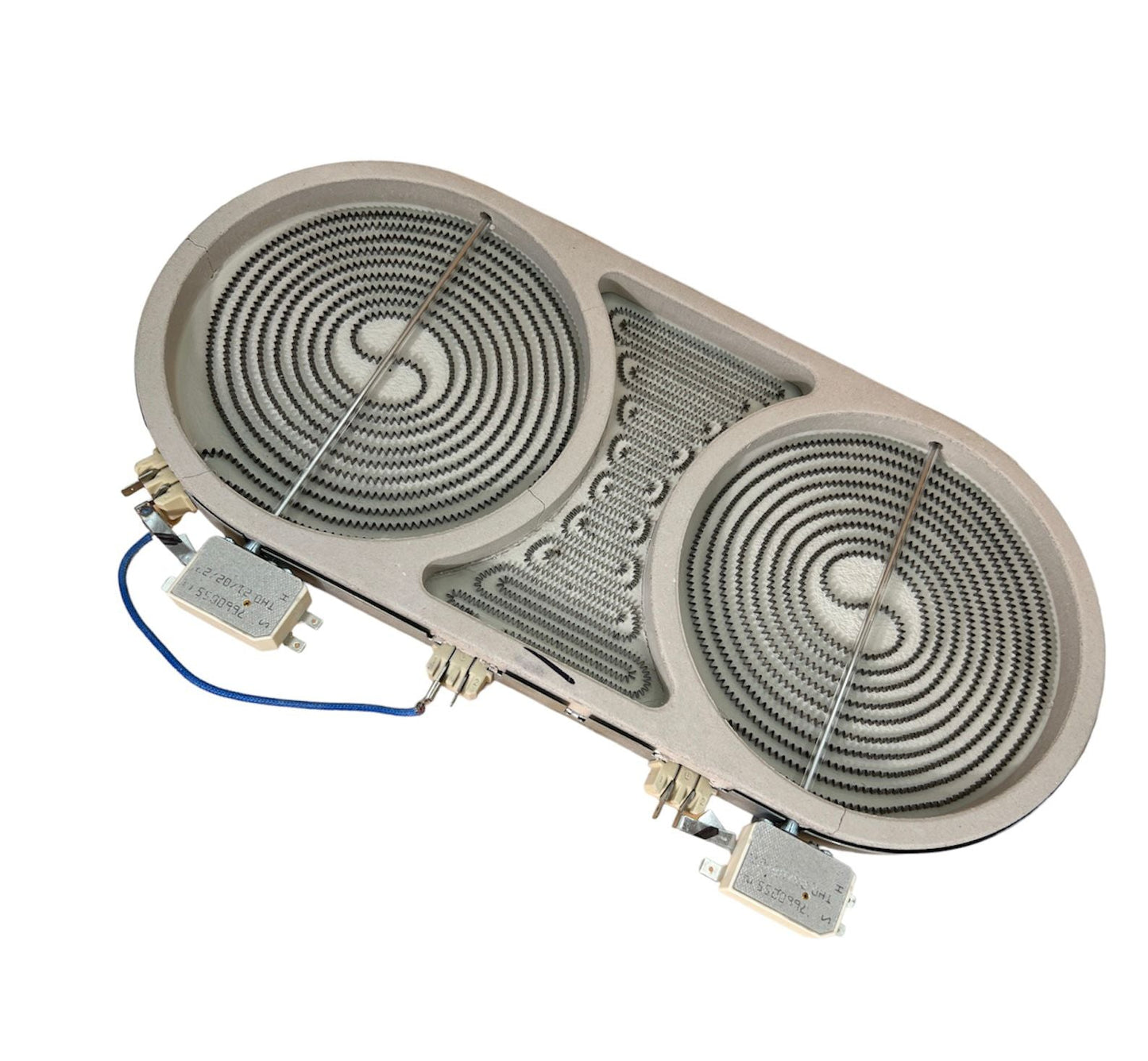 Whirlpool Range Radiant Surface Bridge Element/Burner - W10823695,  REPLACES: 8285848 WP8285848 4458716 AP6030925 PS11764905 EAP11764905 PD00043775 INVERTEC