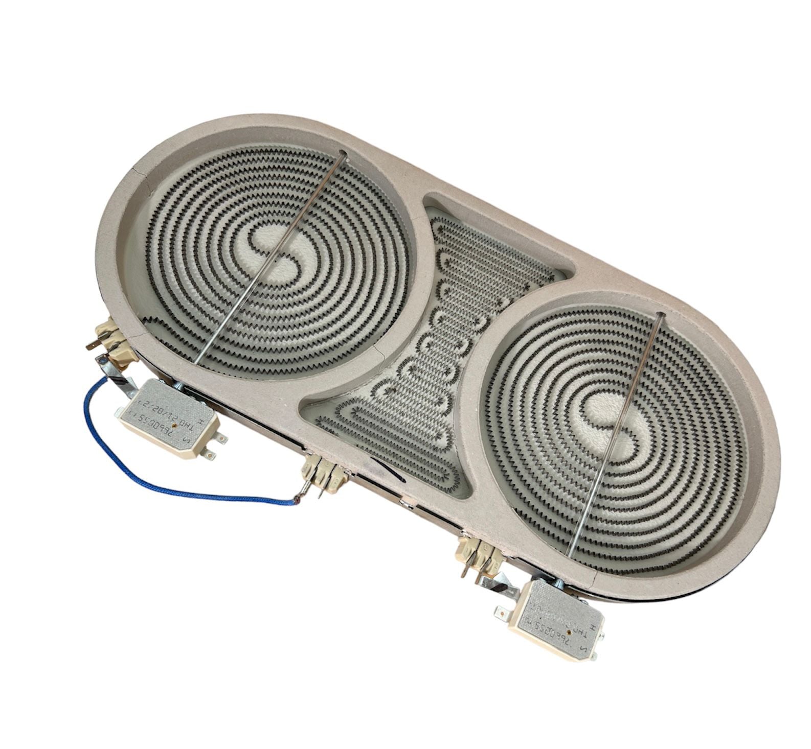 Whirlpool Range Radiant Surface Bridge Element/Burner - W10823695,  REPLACES: 8285848 WP8285848 4458716 AP6030925 PS11764905 EAP11764905 PD00043775 INVERTEC